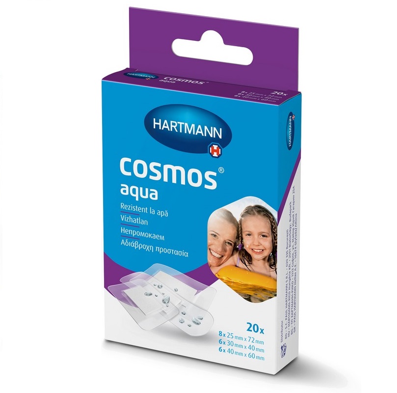 Hartmann Cosmos® aqua Wundpflaster Sortiment wasserdicht | Packung á 20 Stück