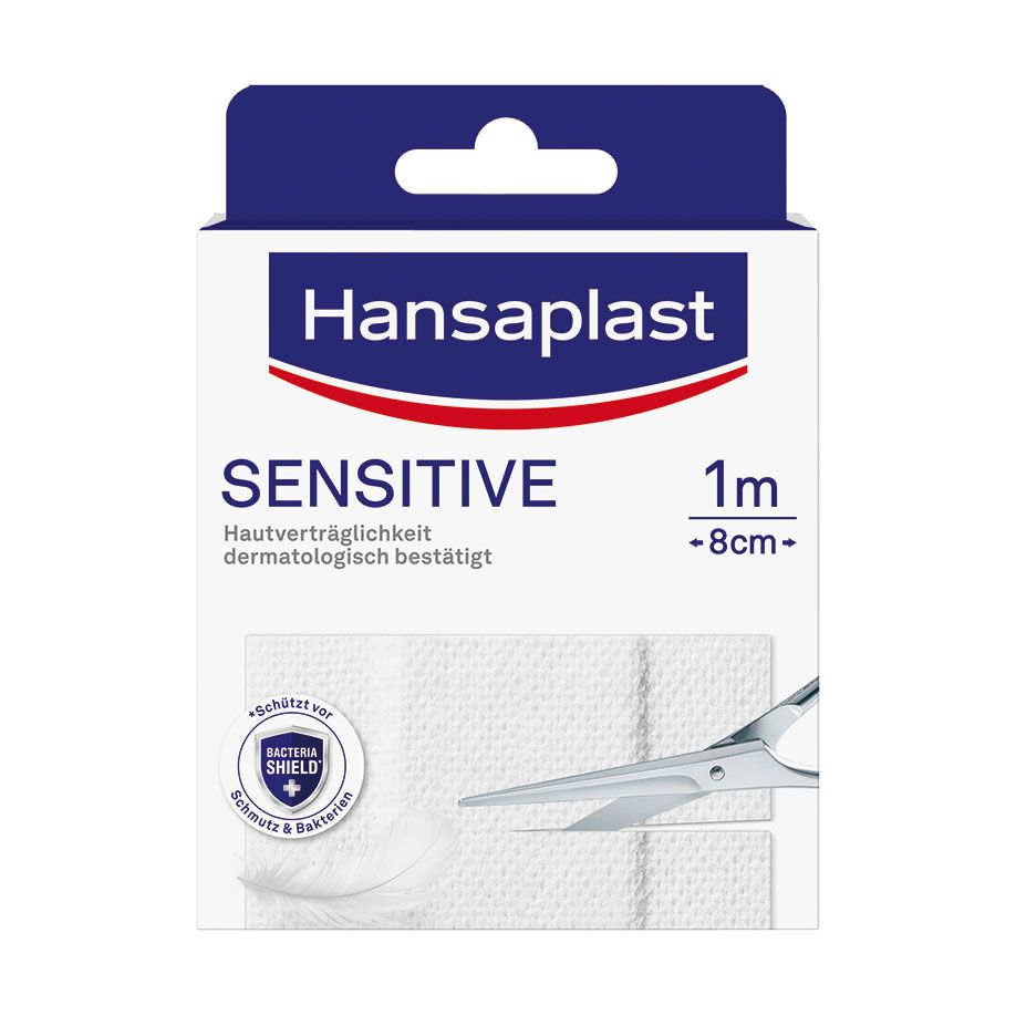 Hansaplast® Sensitive Pflaster Wundschnellverband | Größe: 100 cm x 8 cm