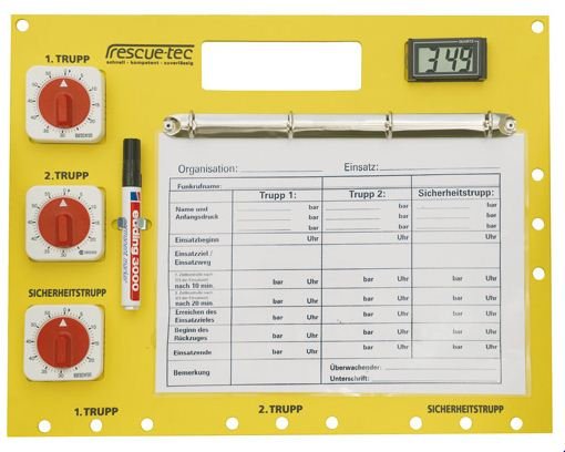 rescuetec Atemschutzüberwachungstafel | Modell: Stuttgart