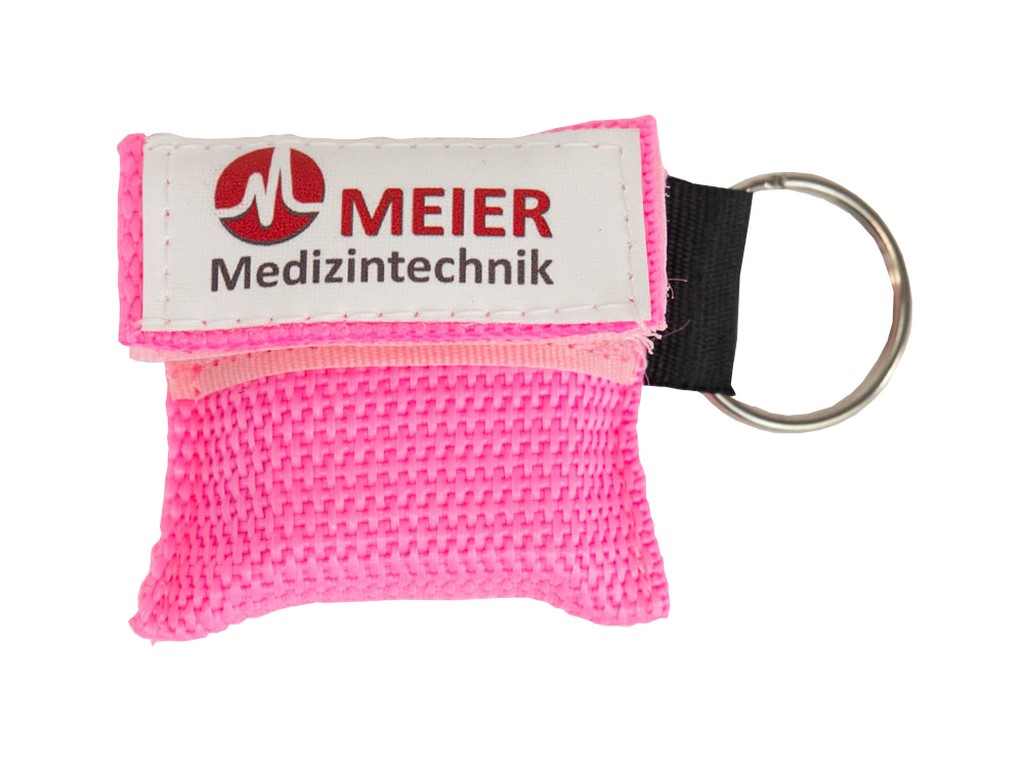 MeierMed AERObag® Beatmungstuch mit Schlüsselanhänger | Farbe: Pink