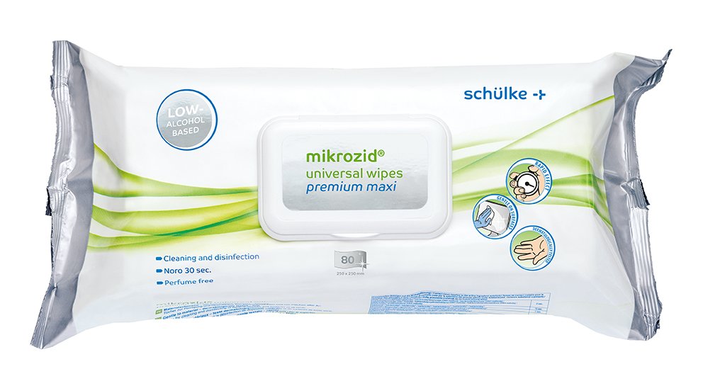 schülke mikrozid® universal wipes premium maxi Desinfektionstücher | 80 Tücher