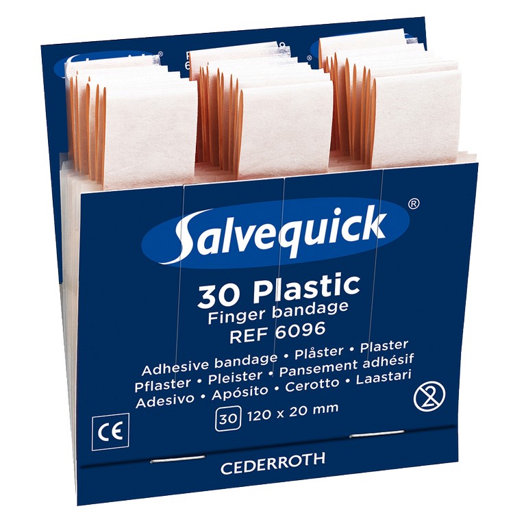 Cederroth® Salvequick® Fingerverband REF 6096 | wasserfest | Refill á 30 Stück