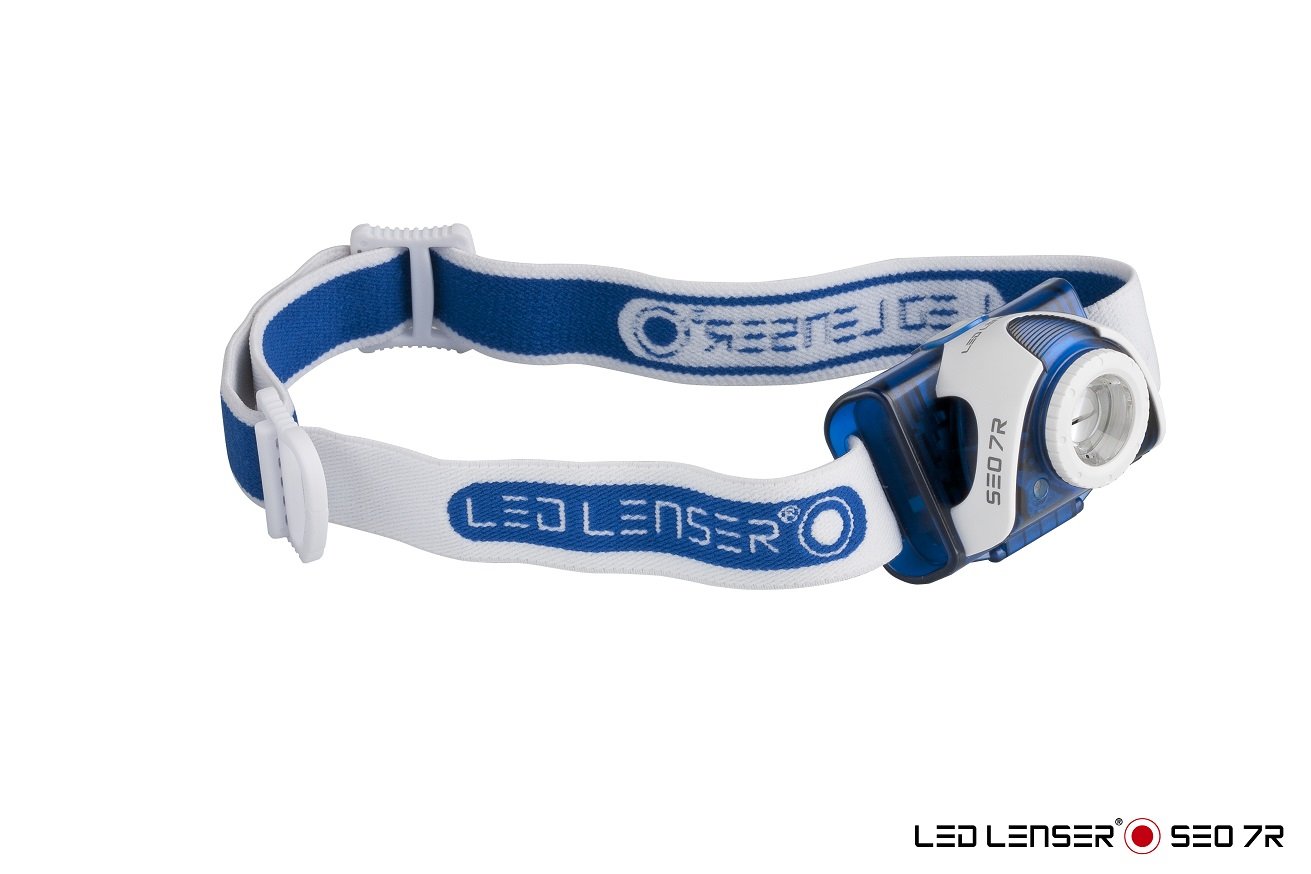 LEDLENSER® SEO 7R Stirnlampe / Kopfleuchte mit Akku - Farbe: Blau