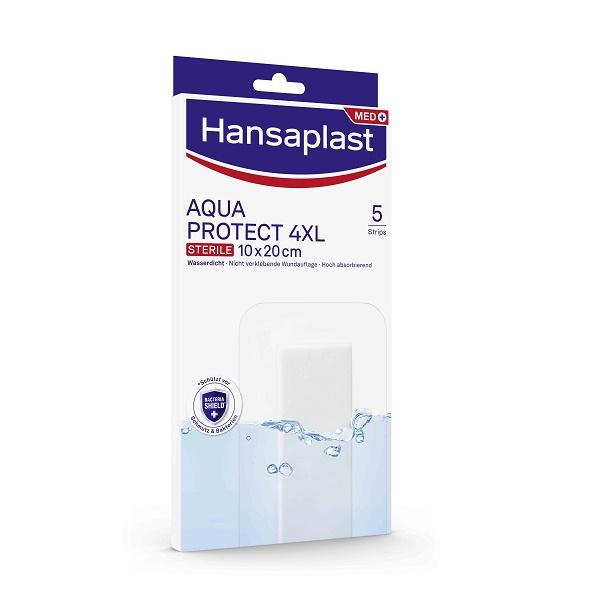 Hansaplast® Wundverband Aqua Protect 4XL wasserdicht | Größe: 10 x 20 cm | Packung á 5 Stück