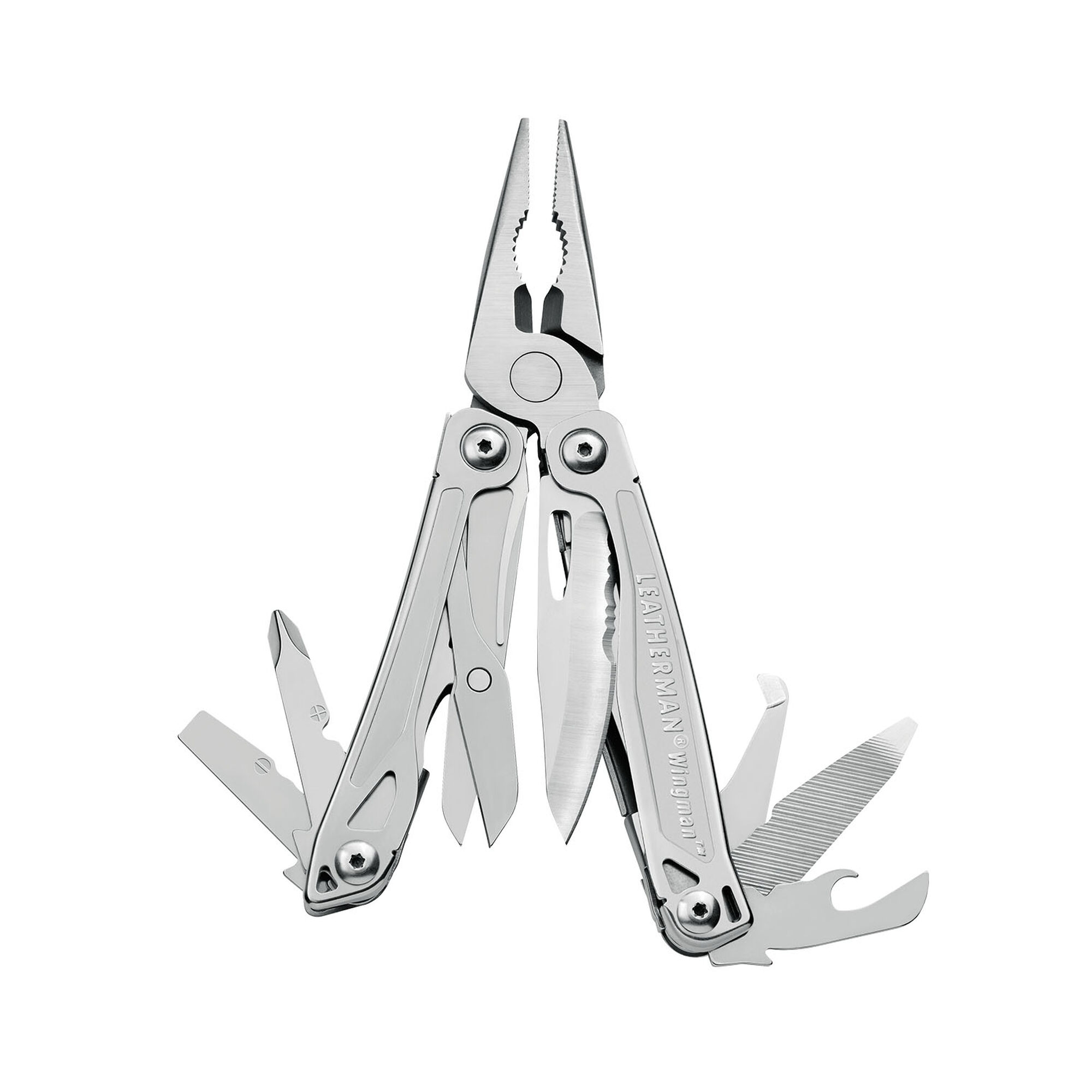 Leatherman® WINGMAN® mit 14 Tools | Multitool Large | Farbe: Silber