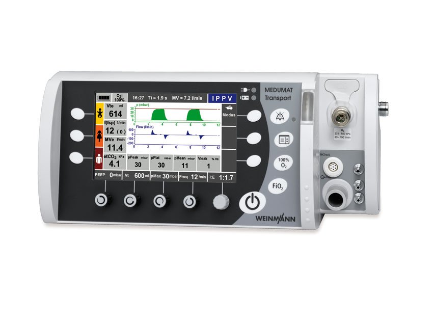 Weinmann Beatmungsgerät MEDUMAT Transport mit Kapnographie | Einzelgerät