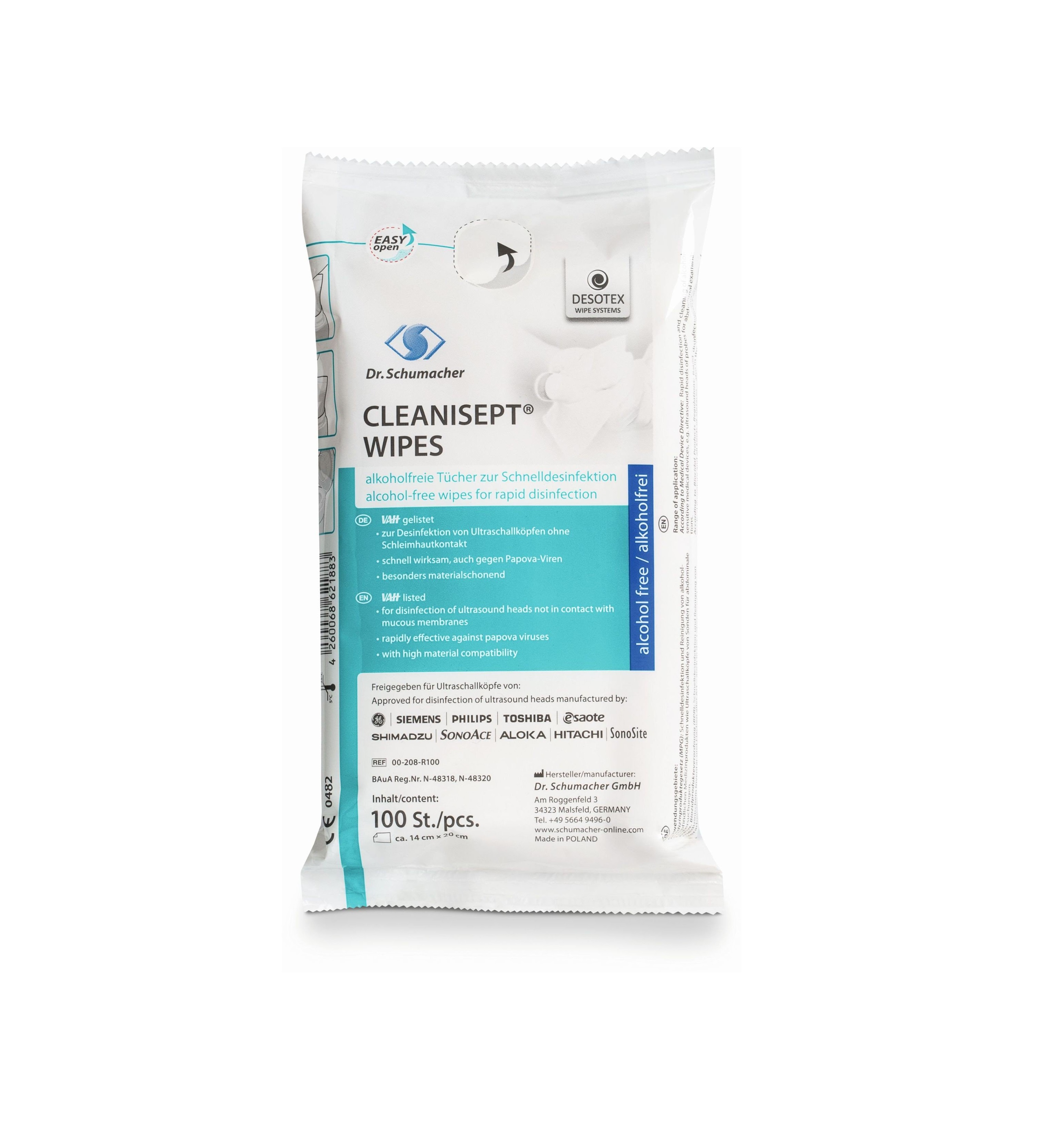 Dr. Schumacher CLEANISEPT® WIPES | Nachfüllpackung mit 100 Tücher