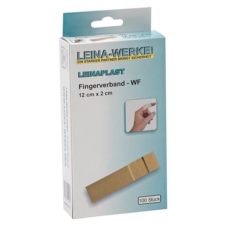 LEINA WERKE Fingerverband | wasserfest | Größe: 12 cm x 2 cm | Packung á 100 Stück