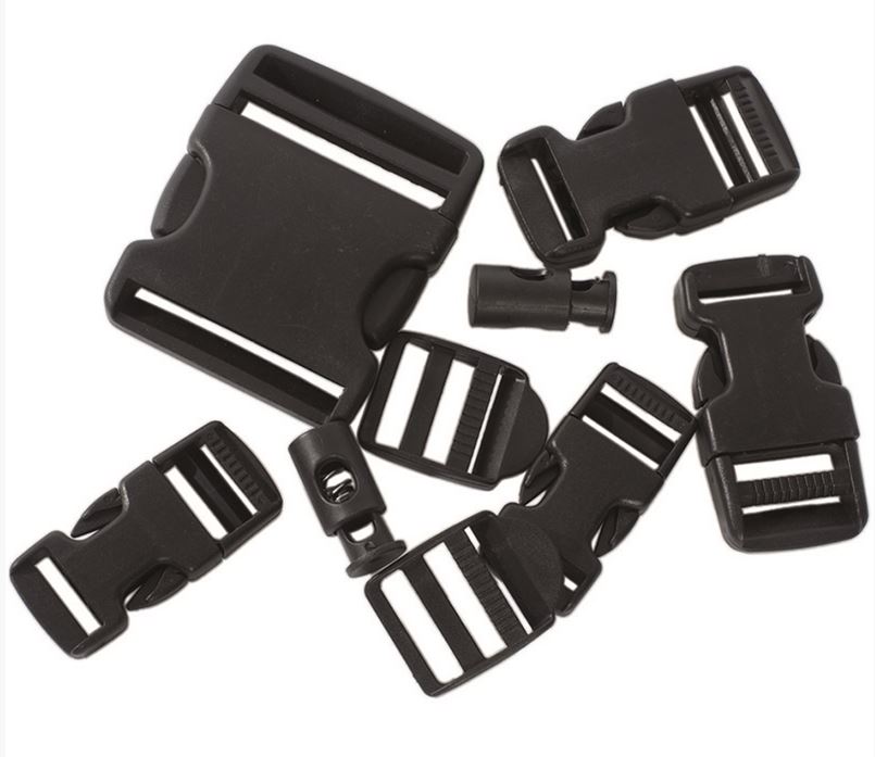 MIL-TEC® Buckle Set / Schnallenset | 9 teilig | Farbe: Schwarz