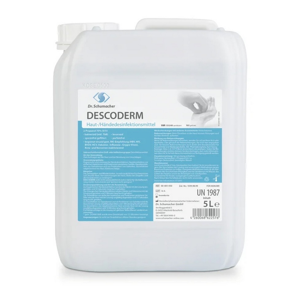 Dr. Schumacher DESCODERM® Hautdesinfektionsmittel | 5 Liter Kanister