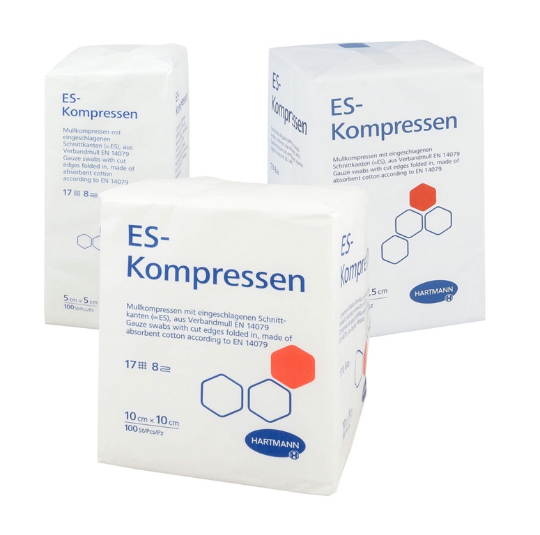 Hartmann® ES-Kompressen 8-fach | unsteril | Packung á 100 Stück