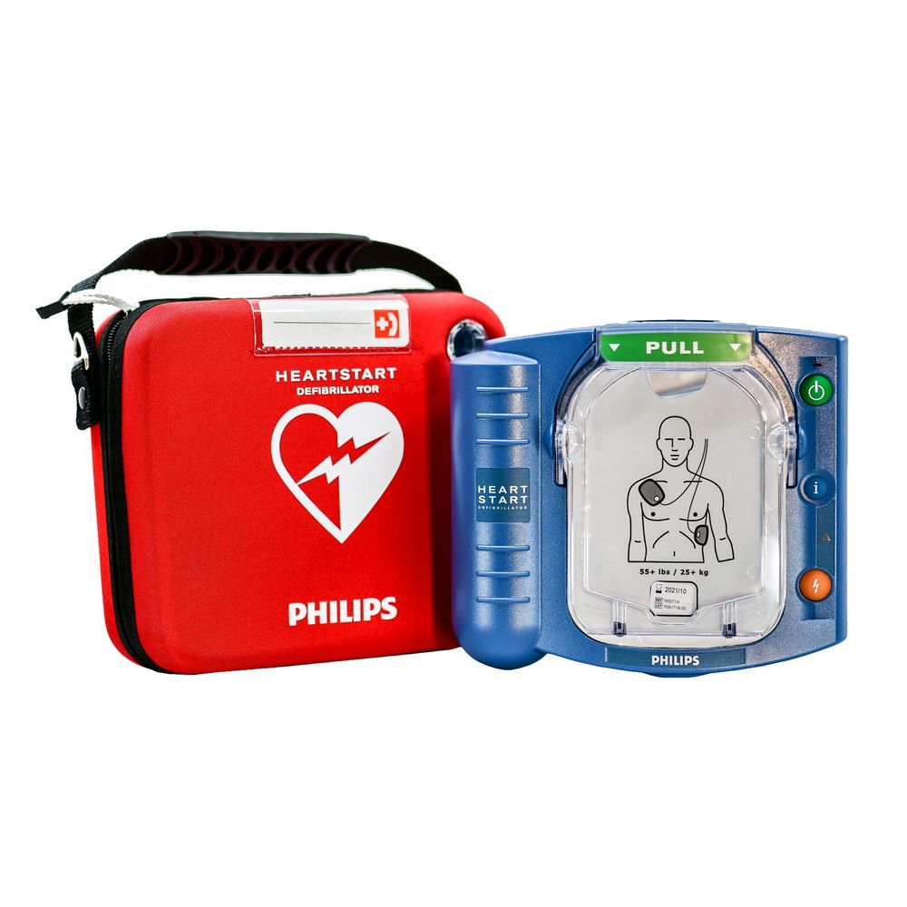 PHILIPS HeartStart HS1 AED mit Standard Tasche | Erste-Hilfe-Defibrillator