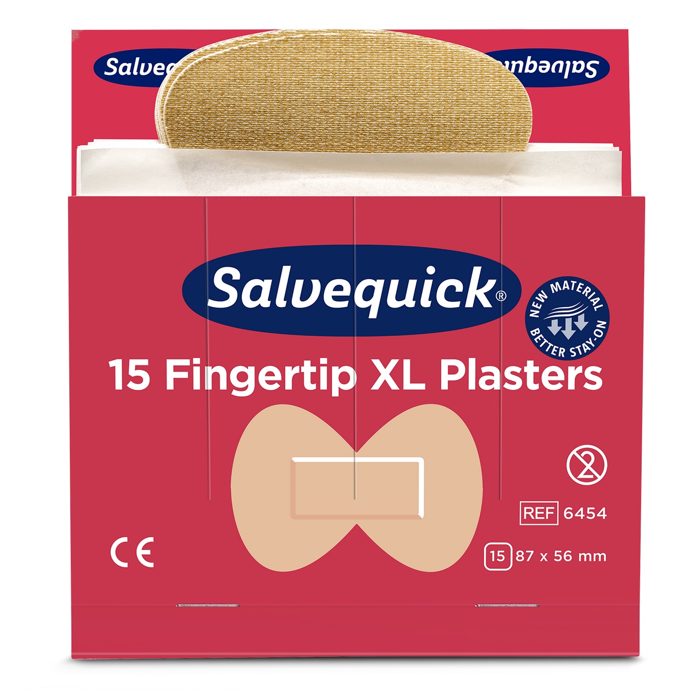 Cederroth® Salvequick® Fingerkuppenpflaster REF 6454 | elastisch | Refill á 15 Stück