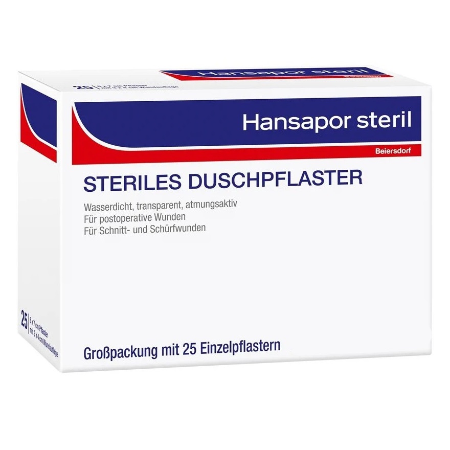 Hansaplast® Hansapor® Duschpflaster steril | Größenauswahl | Packung á 25 Stück