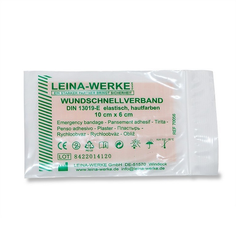 LEINA WERKE Wundschnellverband | elastisch | Größe: 6 cm x 10 cm | 8 Stück