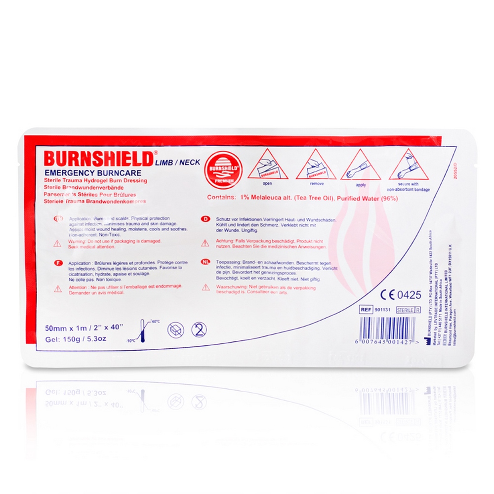 BurnShield® Sterile Kompresse / Brandwundenverband | Größe: 5 x 100 cm