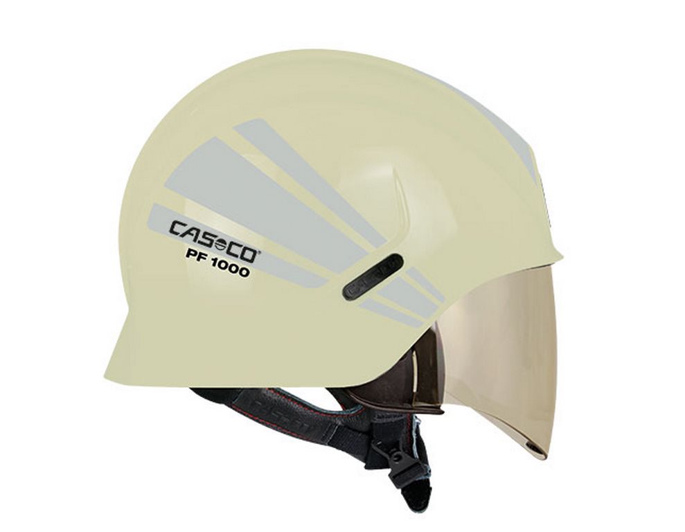 CASCO® PF 1000 EXTREM Feuerwehrhelm mit Visier PPSU | Farbe: Nachleuchtend / Silber