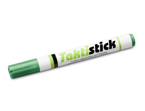 Taktifol® Stift / Taktistick Maker - abwischbar - zur Beschriftung von Lagekarten | Farbe: Grün