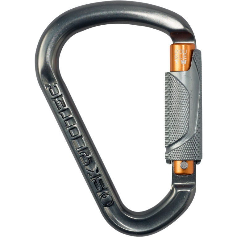 SKYLOTEC DOUBLE TWIST Aluminium-Karabiner | Farbe: Schwarz / Orange