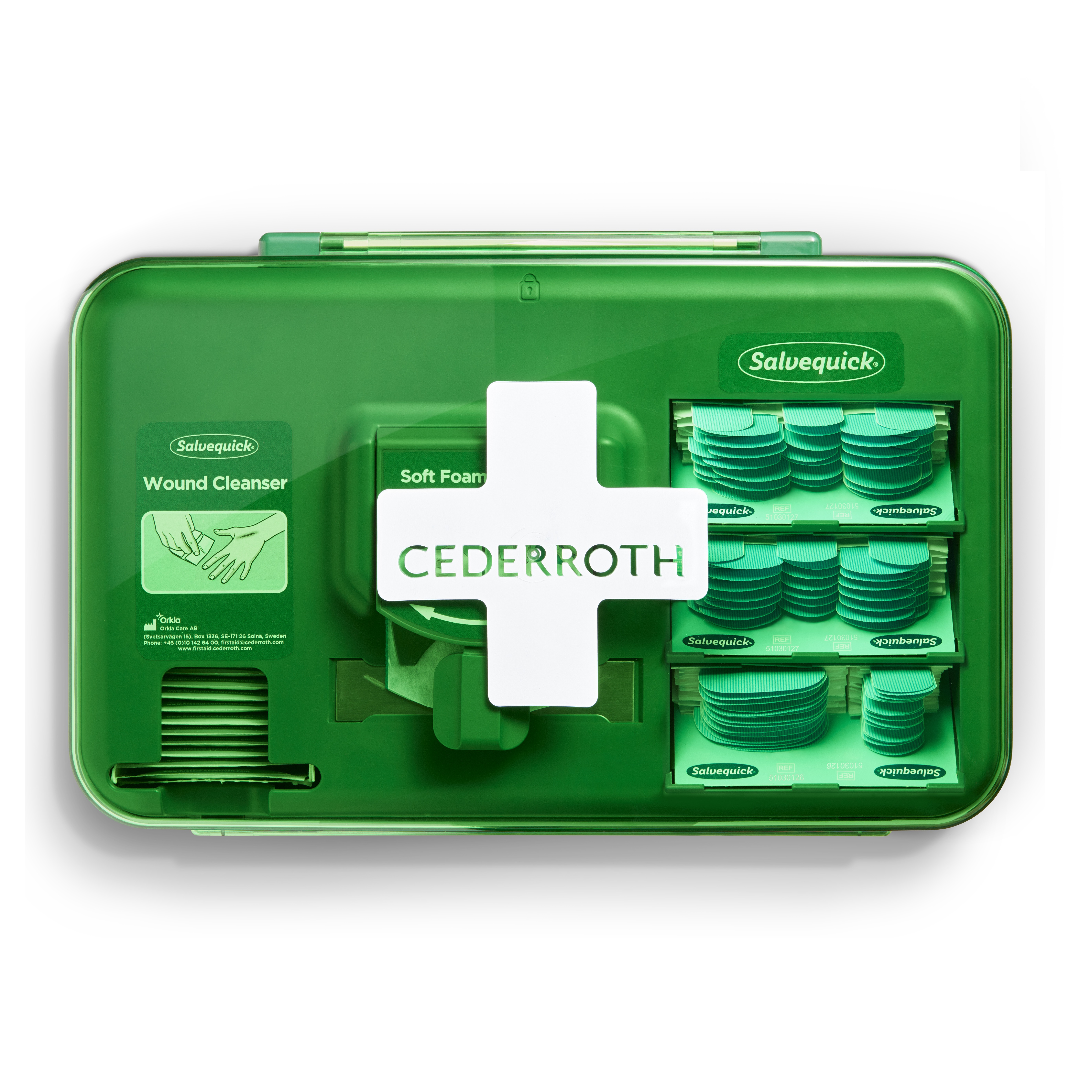 Cederroth® Salvequick® Pflasterspender / Wundversorgungsspender Plus Blau |  Set: 143 Teile