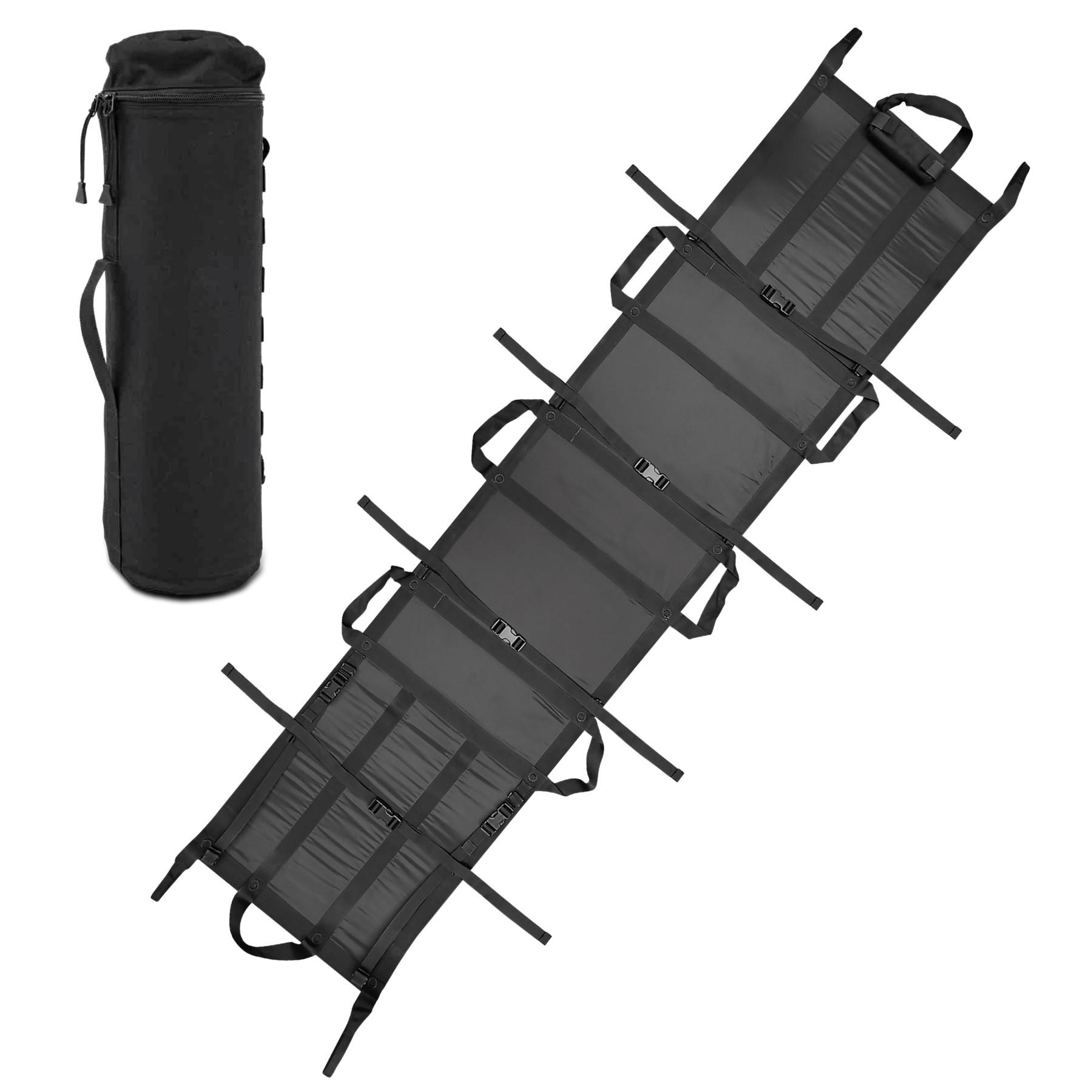 PAX® tactical MedEvac Roll-up stretcher light / Evakuierungstrage | Farbe: Schwarz