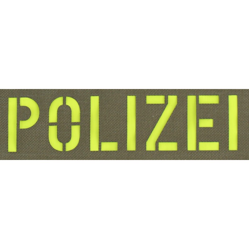 ZentauroN® Cordura Patch | Polizei | Ausführung: Groß | Farbe: BW-Oliv / Gelb