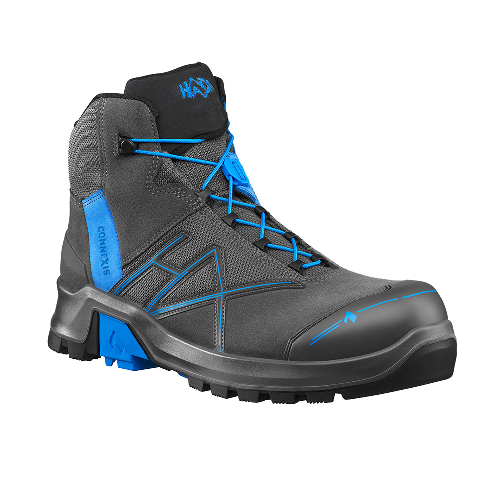 HAIX® CONNEXIS® Safety+ GTX MID Arbeitsschuh | Farbe: Grey / Blue