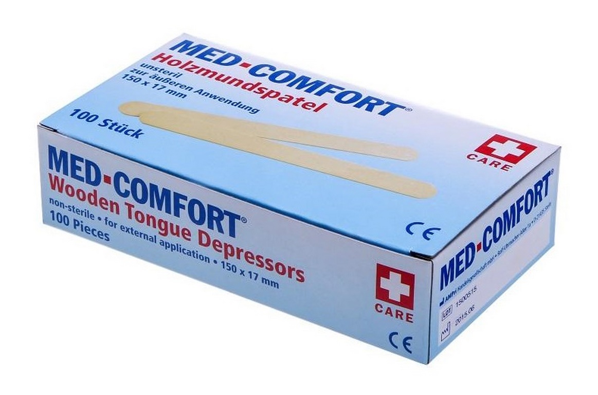 Med Comfort® Holzmundspatel / Zungenspatel | Packung á 100 Stück