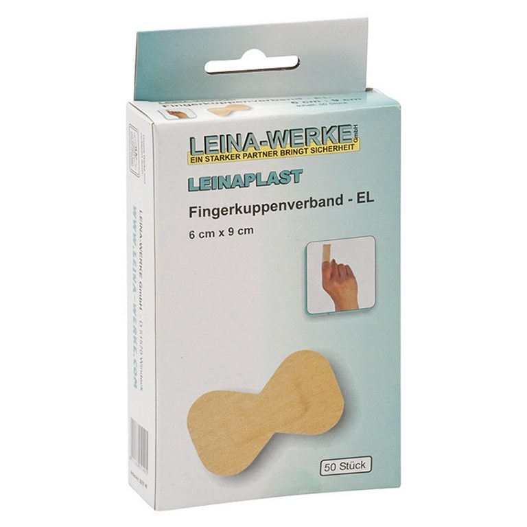 LEINA WERKE Fingerkuppenverband | wasserfest | Größe: 4 cm x 7 cm | Packung á 50 Stück