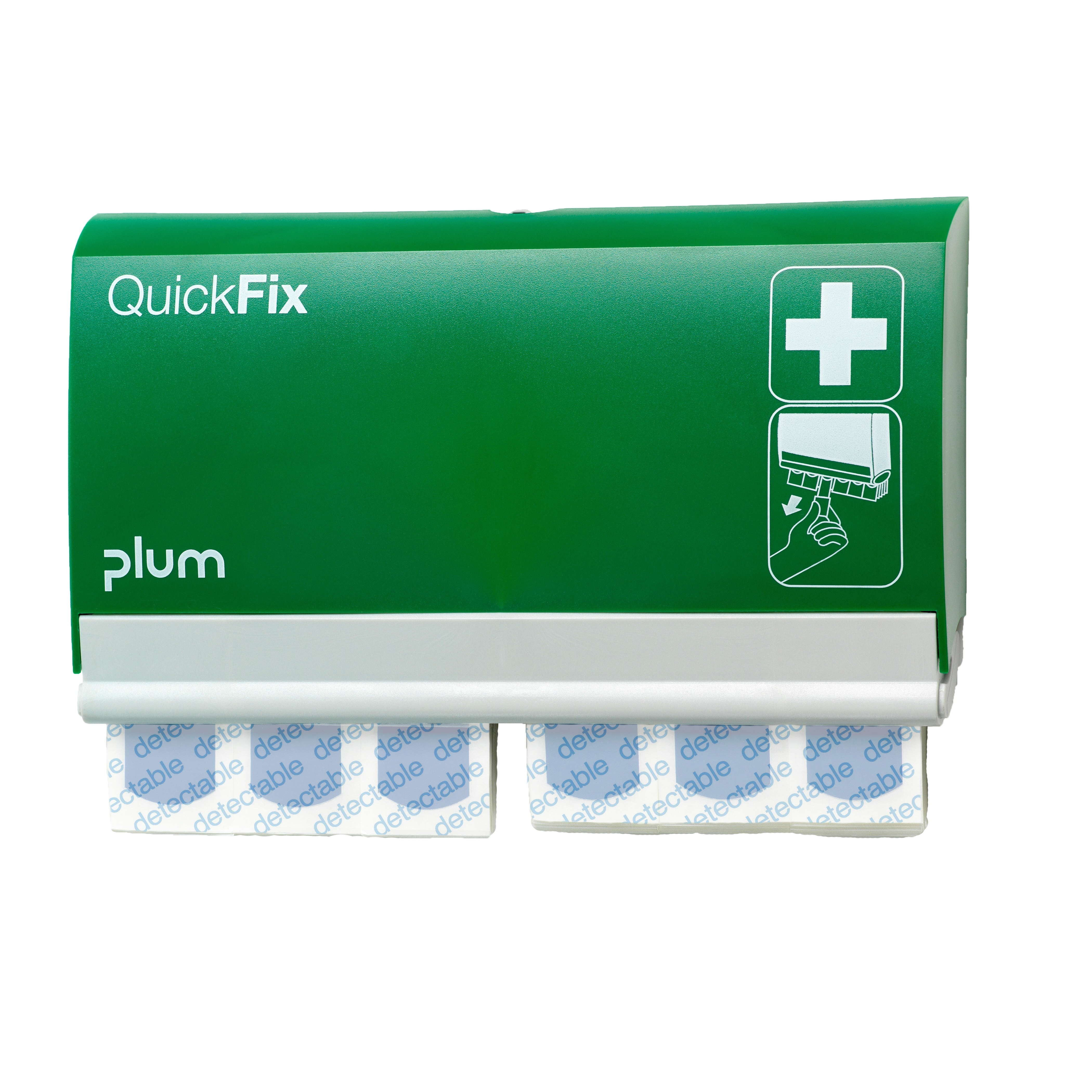 PLUM QuickFix Pflasterspender inkl. 2 x 45 Pflaster | Detectable