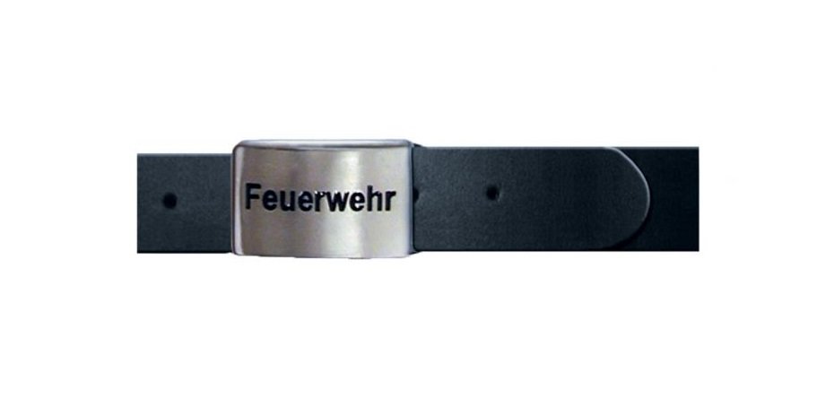 MEIERmed® Echtleder / Koppelgürtel mit Aufschrift FEUERWEHR