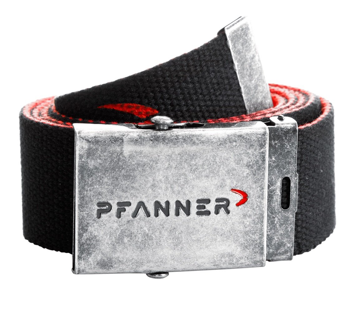 PFANNER® Gürtel mit edler Prägung | 4 cm Breite | 140 cm Länge | Farbe: Schwarz