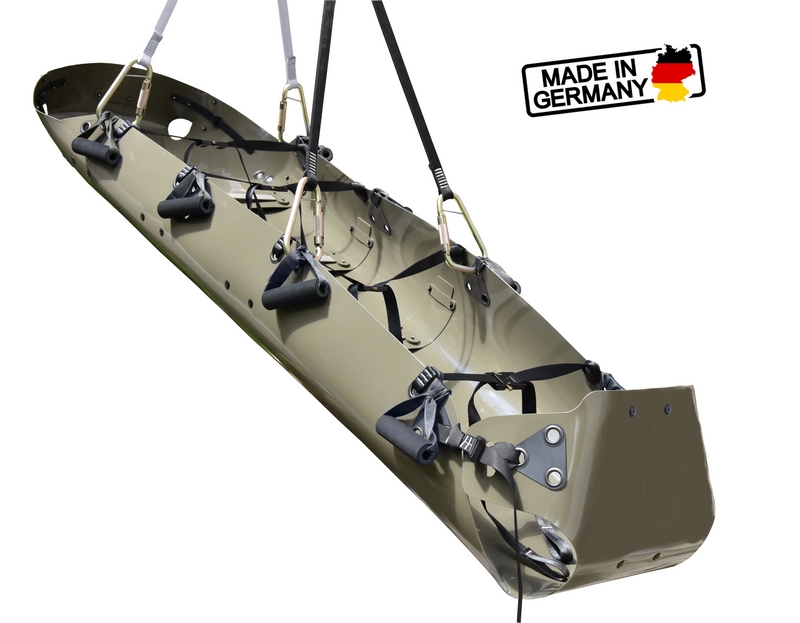 ultraMEDIC® ultraROLL STRETCHER MILITARY Rettungstrage | Farbe: Olivgrün