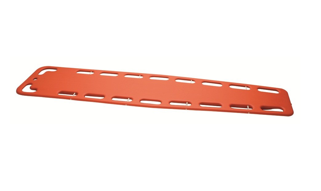 Allied® Spineboard XTRA® mit Pins mit Gurstsystem und Kopffixierung | Farbe: Orange