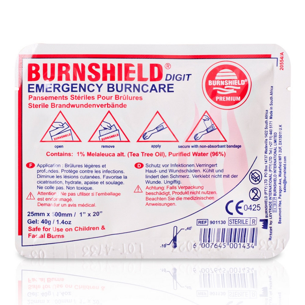 BurnShield® Sterile Kompresse / Brandwundenverband | Größe: 2,5 x 50 cm