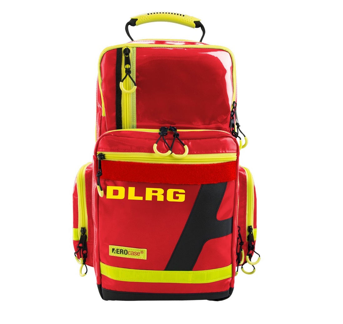 DLRG AEROcase® Notfallrucksack Large | Material: AEROtex®-Plan | Farbe: Rot