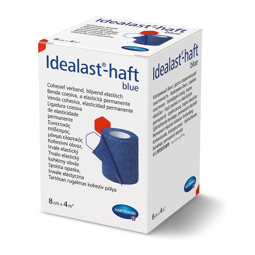 Hartmann Idealast®-haft kohäsive Idealbinde latexfrei | Farbe: Blau | Größe: 4 Meter