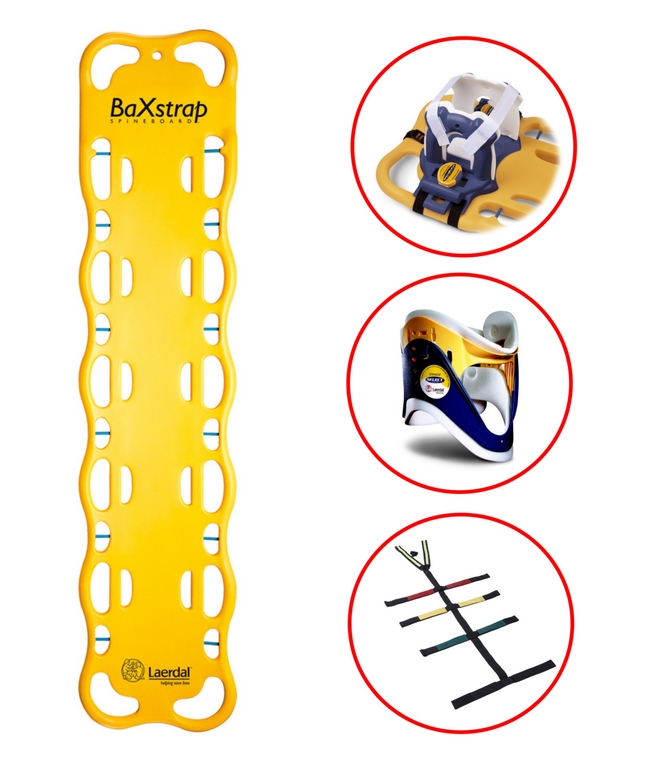 Laerdal® BaXstrap™ Spineboard Immobilisations Set 3 mit PAX® Gurtspinne