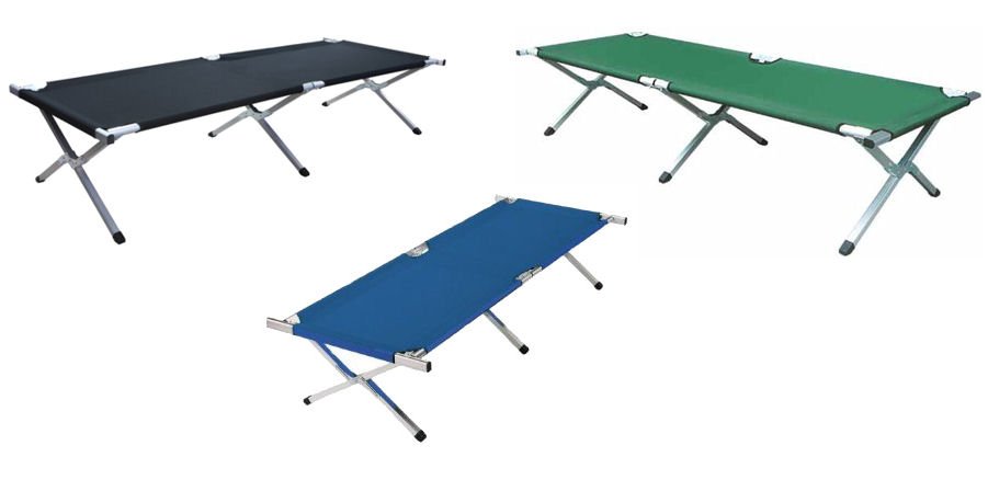 MEIERmed® Feldbett aus Aluminium | Maße: 210 x 72 x 45 cm | Importqualität | Belastbarkeit: 150 kg