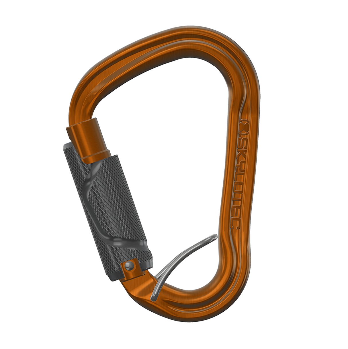 SKYLOTEC HMS DOUBLE TRI CB 2.0 Aluminium-Karabiner mit TRIPLE Verschluss | Farbe: Orange