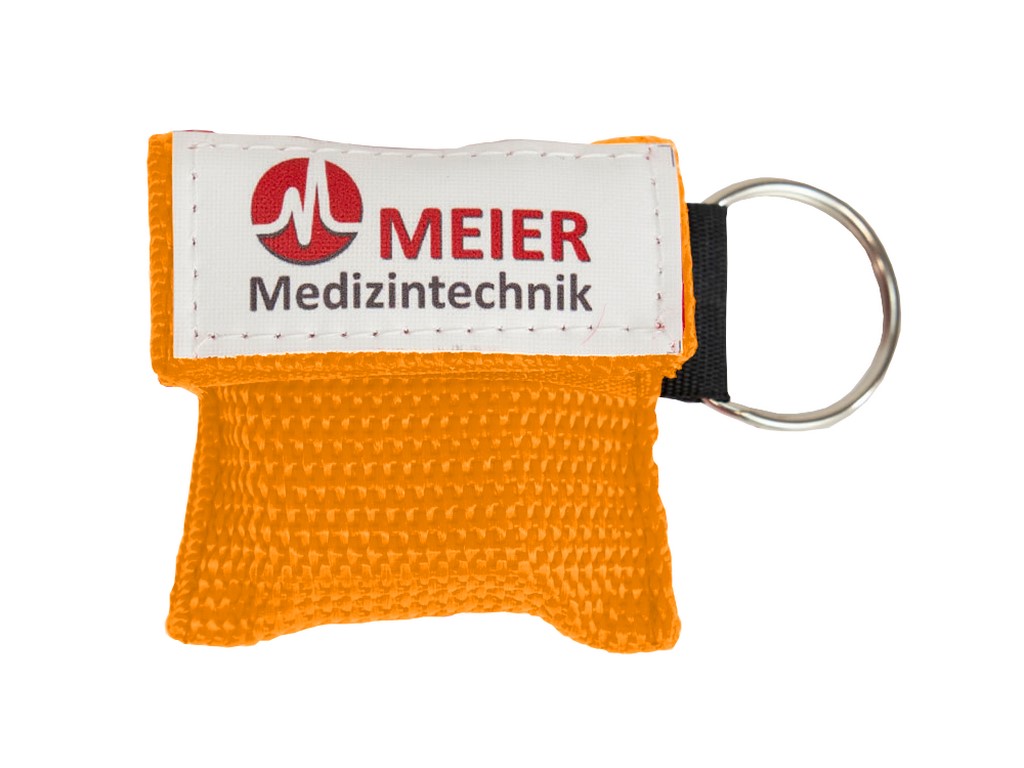 MeierMed AERObag® Beatmungstuch mit Schlüsselanhänger | Farbe: Orange