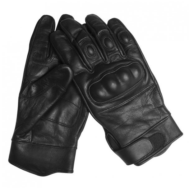 MeierSec Mil-Tec® Tactical Gloves / Leder Handschuhe - Farbe: Schwarz