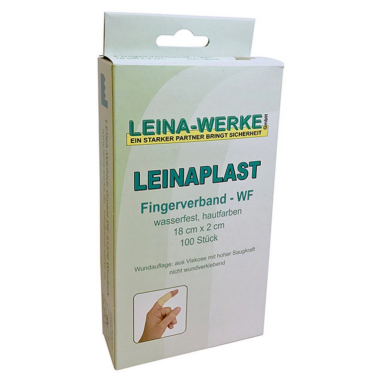 LEINA WERKE Fingerverband | wasserfest | Größe: 18 cm x 2 cm | Packung á 100 Stück