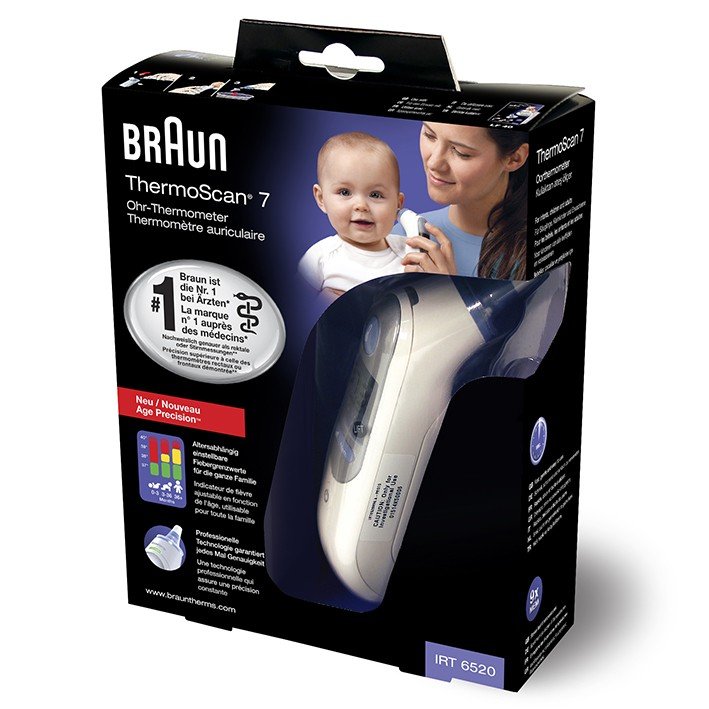 Braun ThermoScan® 7 mit Age Precision™ IRT 6520 Ohrfieberthermometer