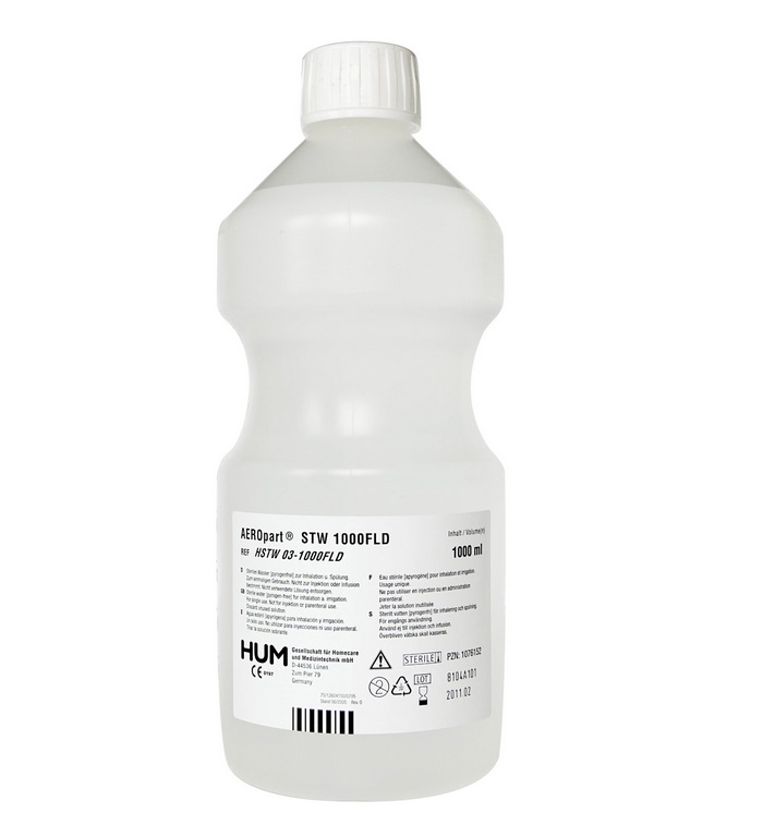 AEROpart® Sterilwasser / Sterilwasserflasche | 1000 ml Flasche