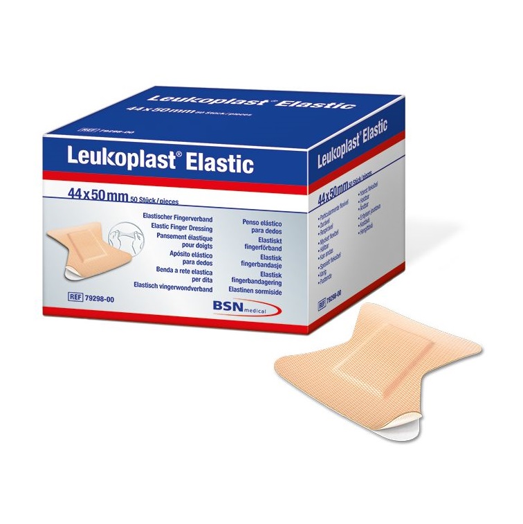 BSN medical® Leukoplast® elastic Fingerkuppenpflaster | Größe: 5 x 4,4 cm | Packung á 50 Stück