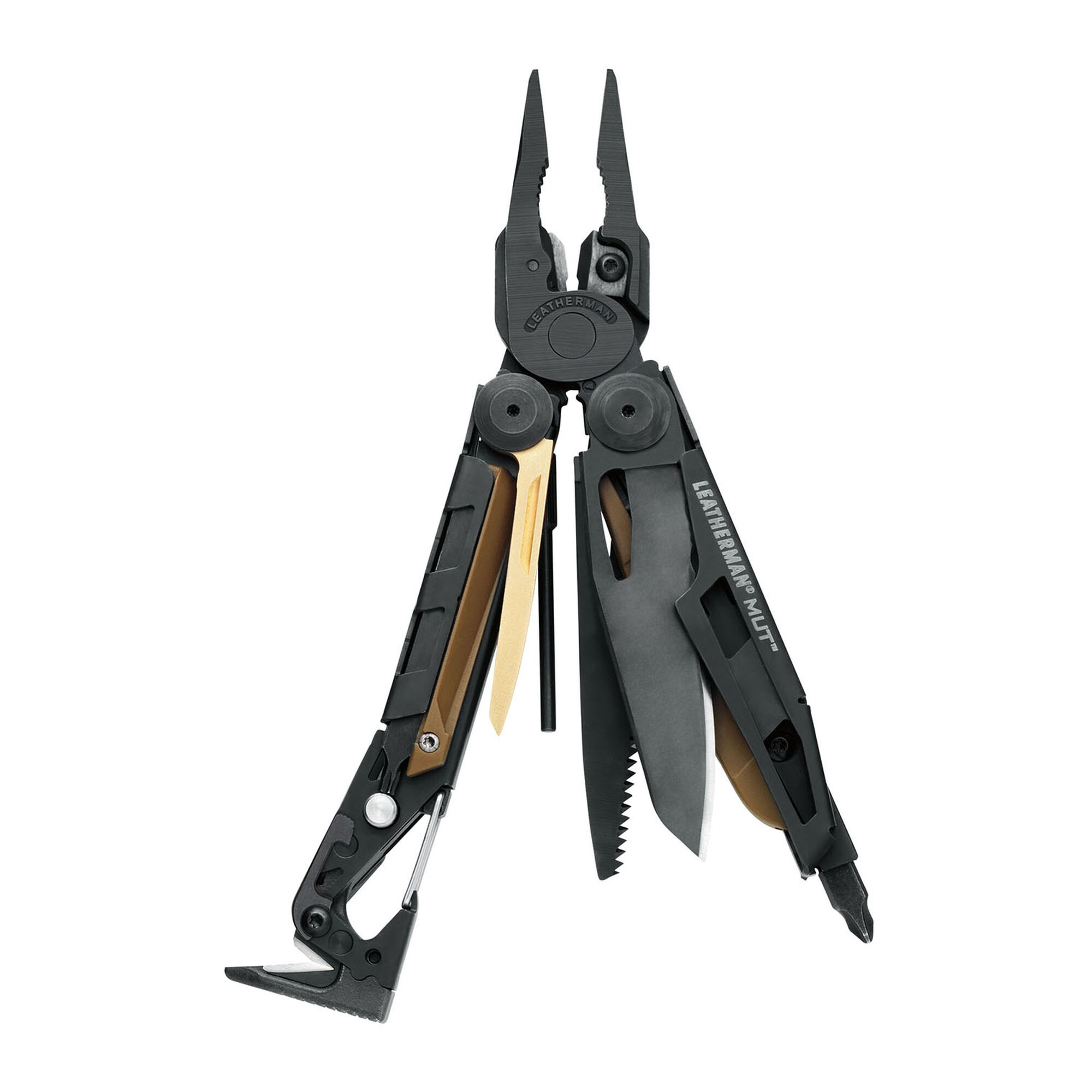 Leatherman® MUT® mit 16 Tools | Multitool Large mit Molle-Holster Schwarz | Farbe: Schwarz