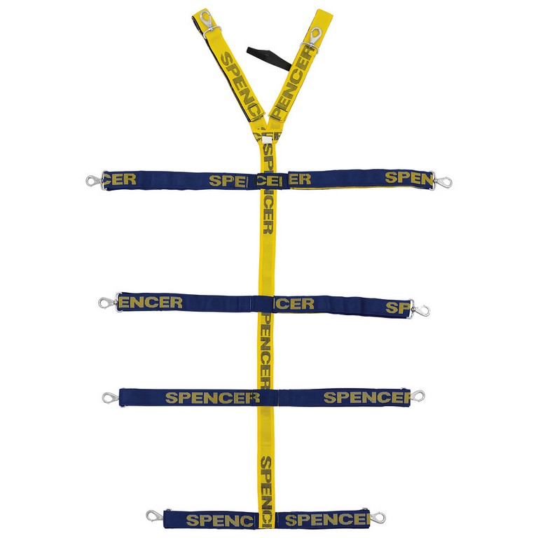 SPENCER® Gurtspinne / Gurtsystem Pin Straps Speedclip | Farbe: Blau / Gelb