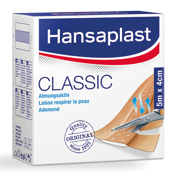 Hansaplast® Classic Wundschnellverband | Größe: 8 cm x 5 m