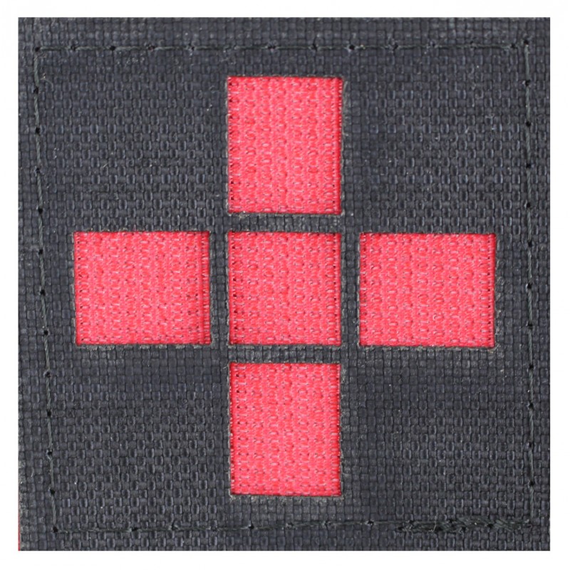 ZentauroN® Cordura Patch | Medic Kreuz | Ausführung: Groß | Farbe: Schwarz / Rot